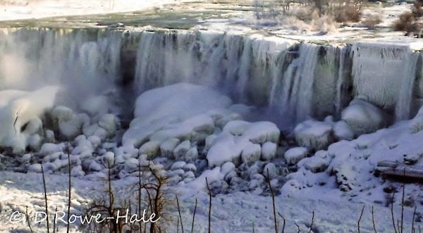 American Falls taken after the polar vortex by Donna Rowe-Hale