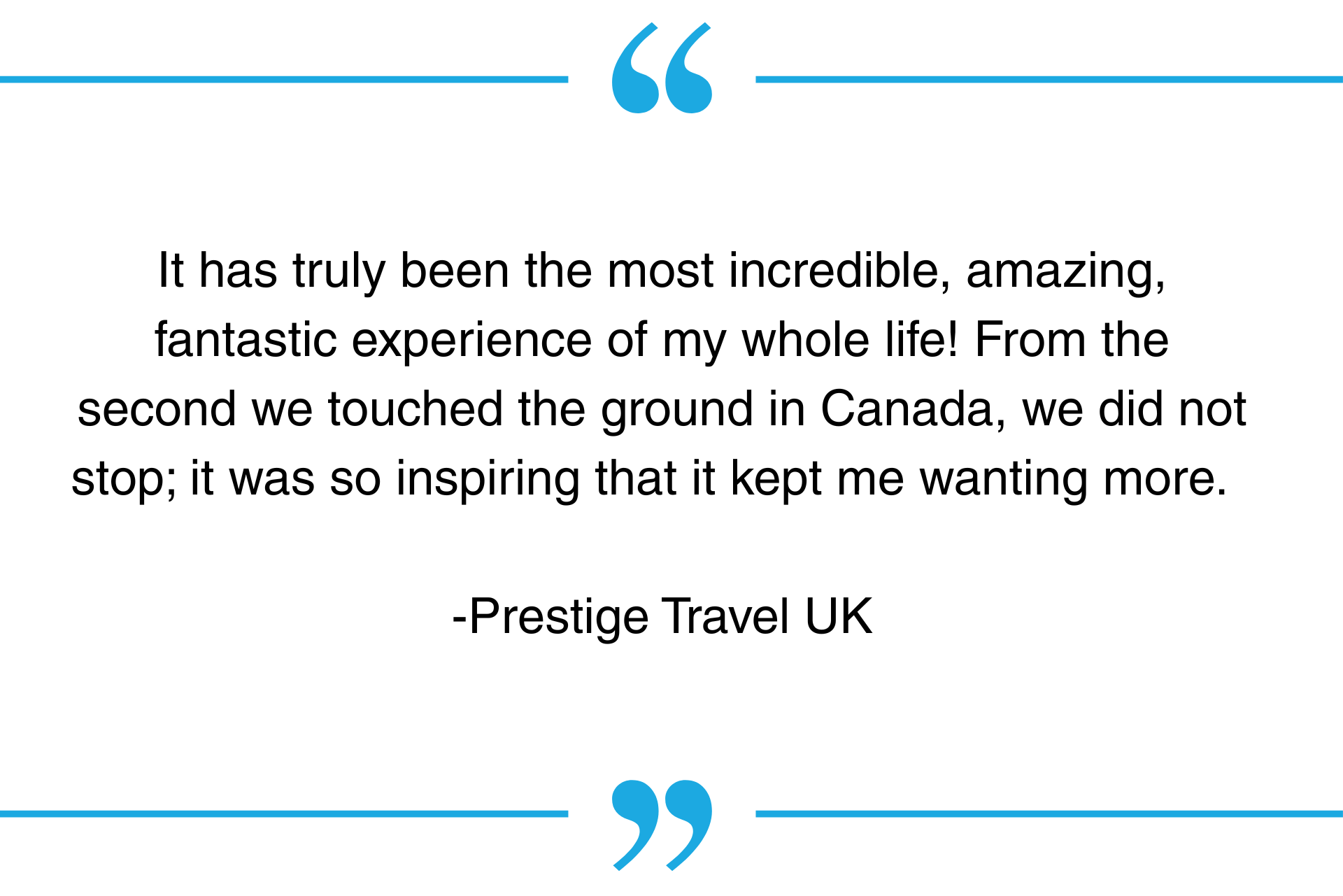 Prestige Travel - UK Testimonial