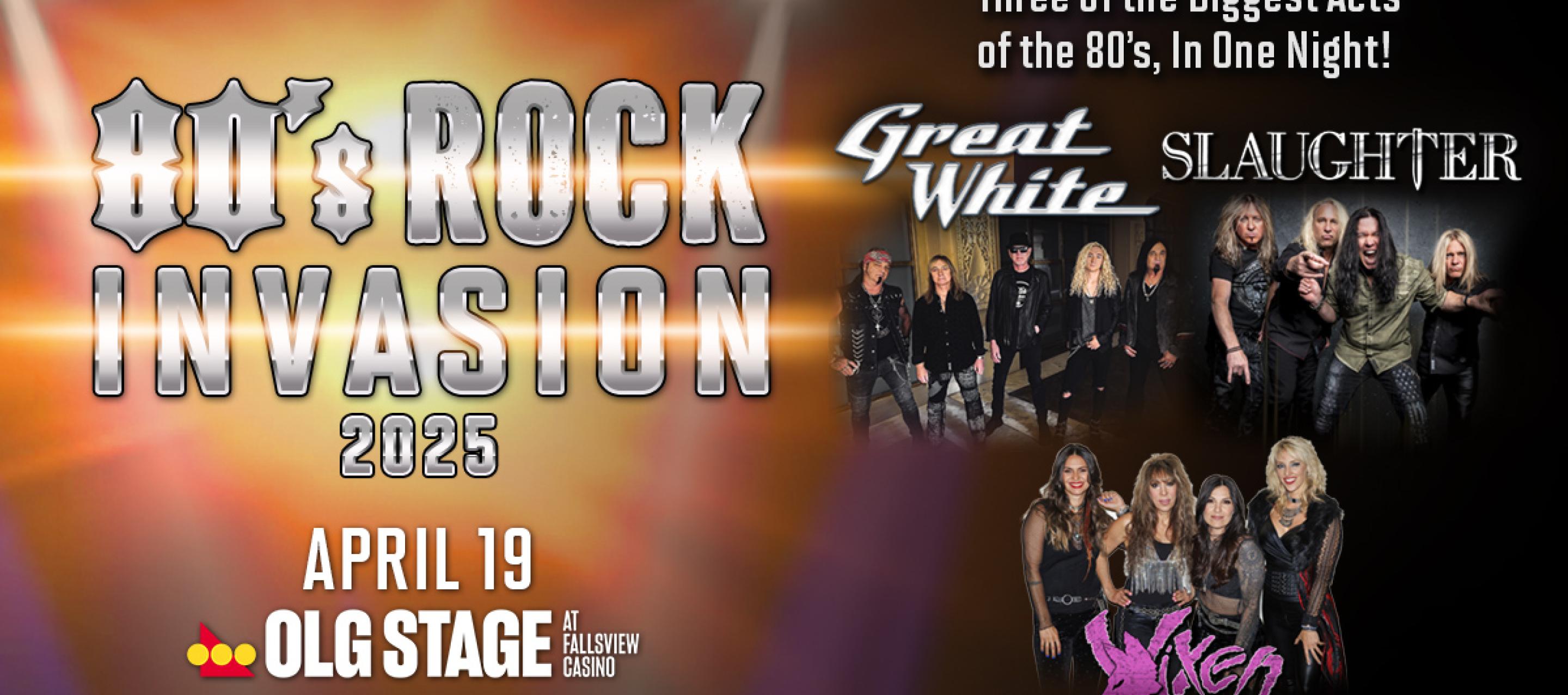 80’s Rock Invasion 2025 – Great White & Slaughter