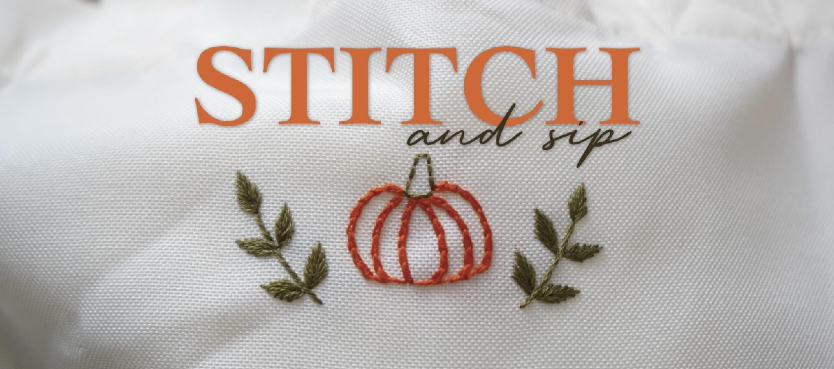 Stitch & Sip: Halloween Tote Bag