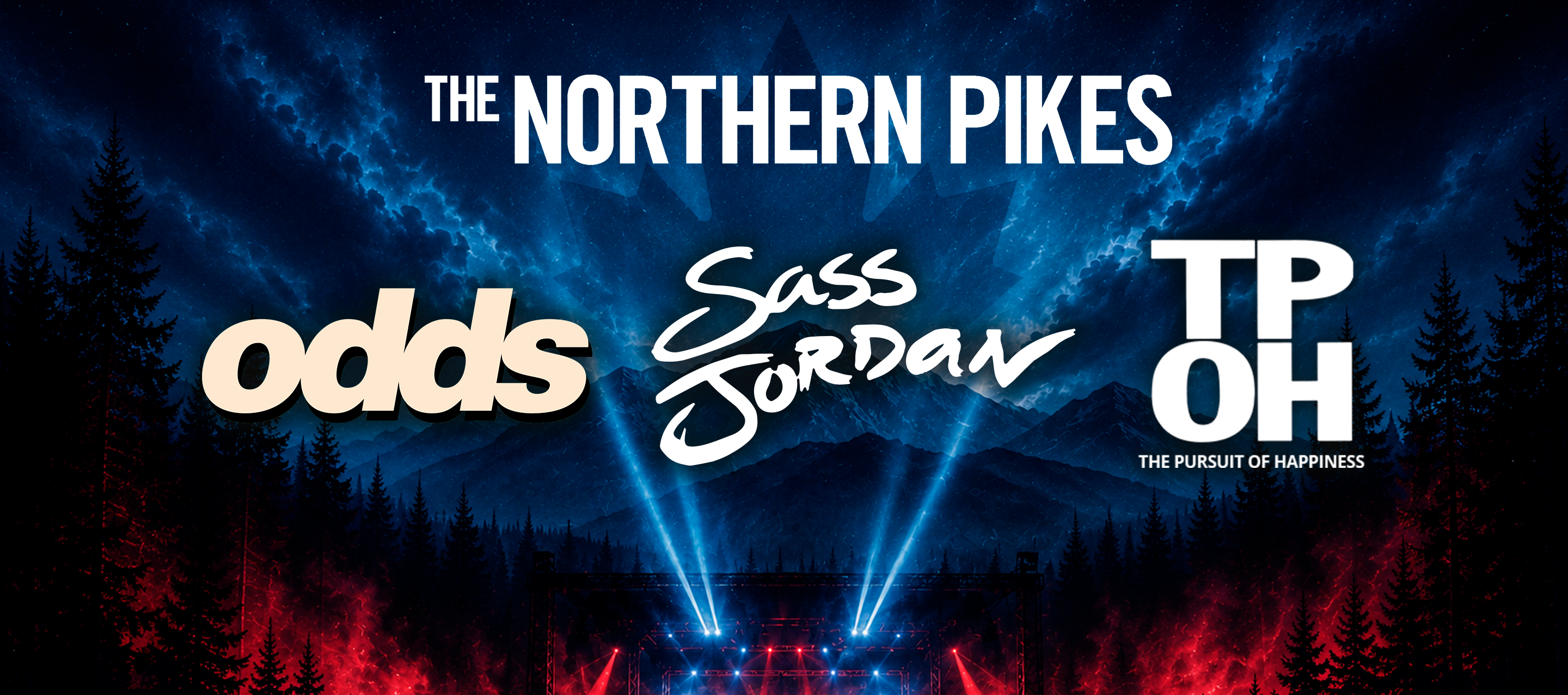 The Northern Pikes, ODDS, Sass Jordan and The Pursuit of Happiness