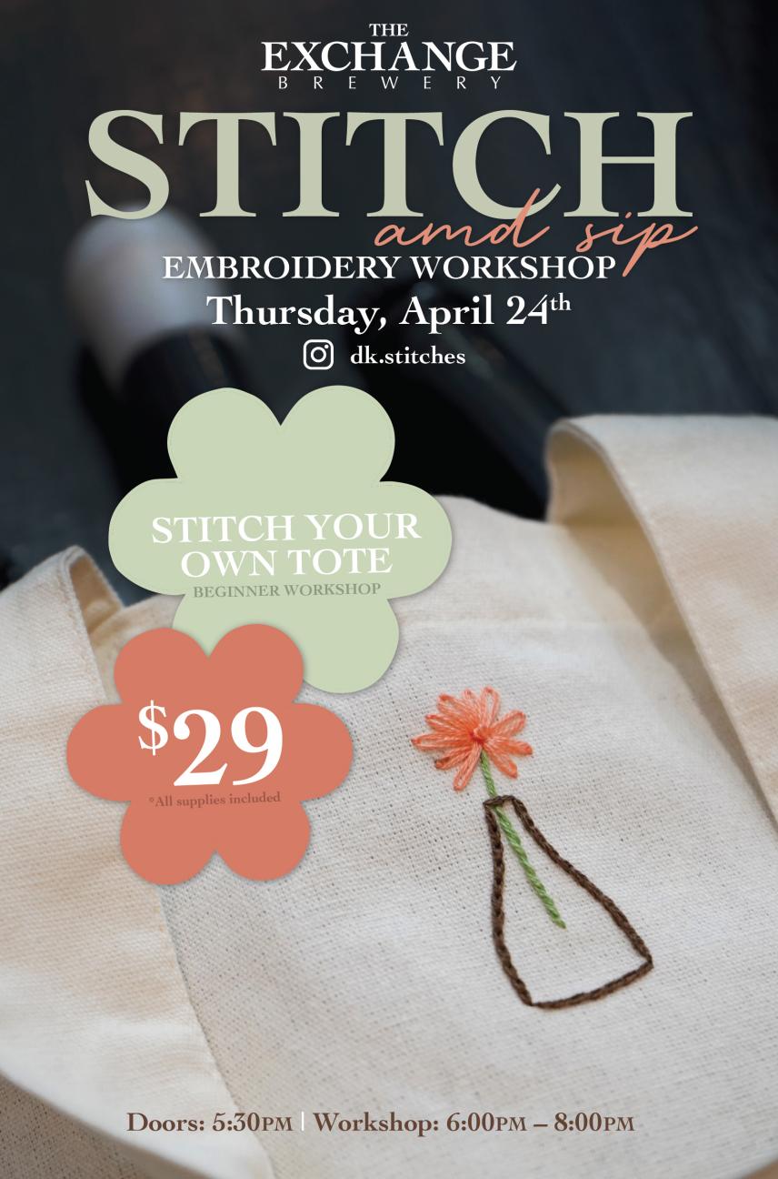 Stitch & Sip Embroidery Workshop