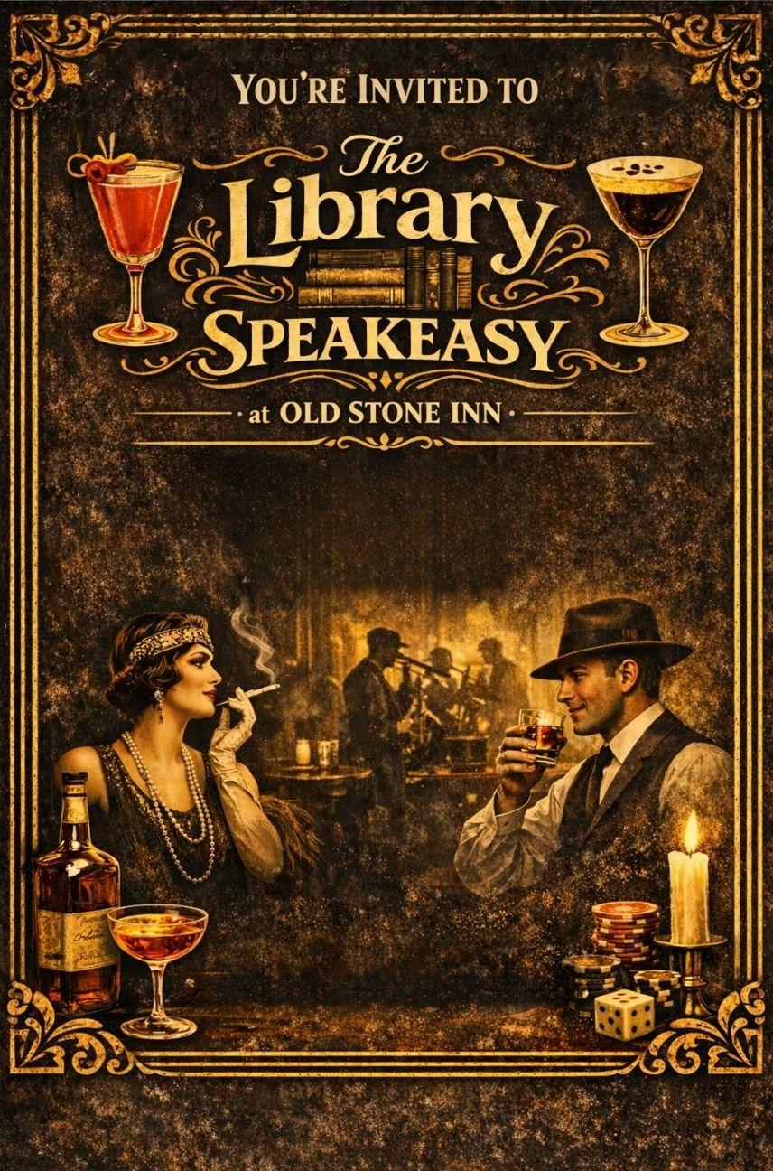 The Library Speakeasy at Old Stone Inn