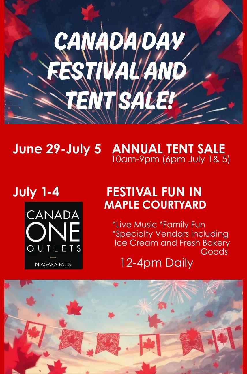 Annual Tent Sale and Canada Day Week