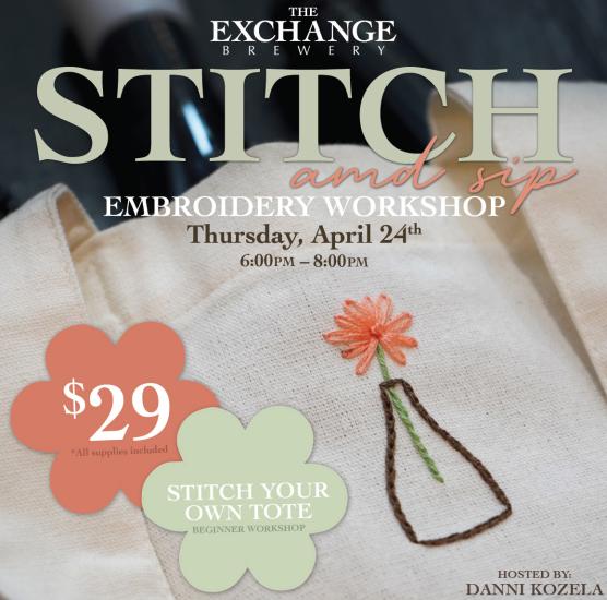 Stitch & Sip Embroidery Workshop