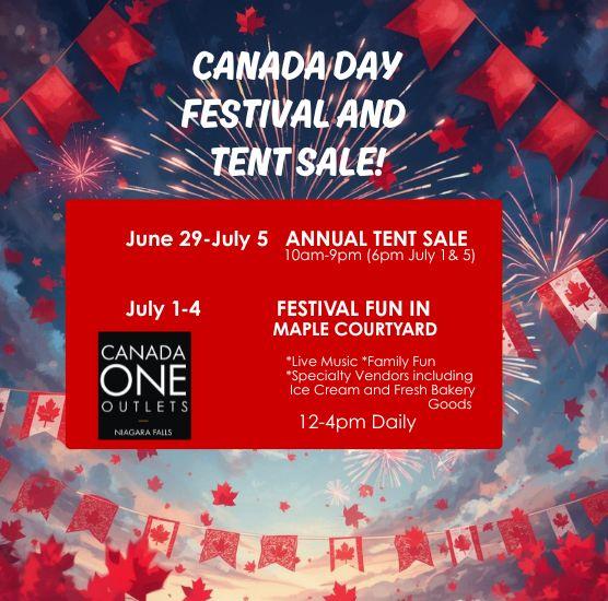 Annual Tent Sale and Canada Day Week