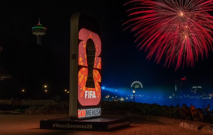 FIFA World Cup 2026 Countdown Clock in Niagara Falls Canada