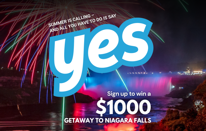 Enter to win a $1000 getaway to Niagara Falls